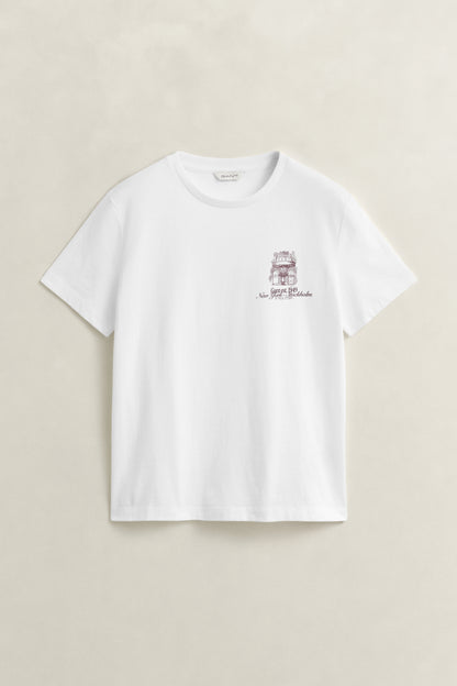 Gant Graphic Short Sleeve T-Shirt-White