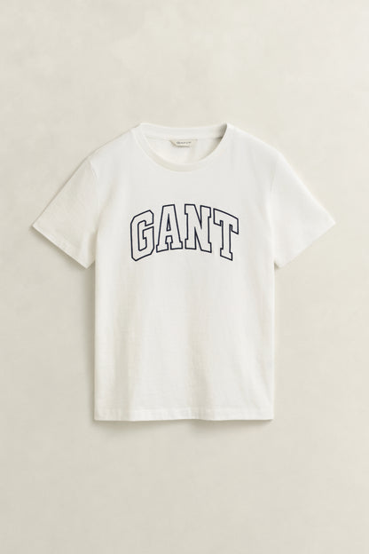 Gant Graphic Short Sleeve T-Shirt-Eggshell
