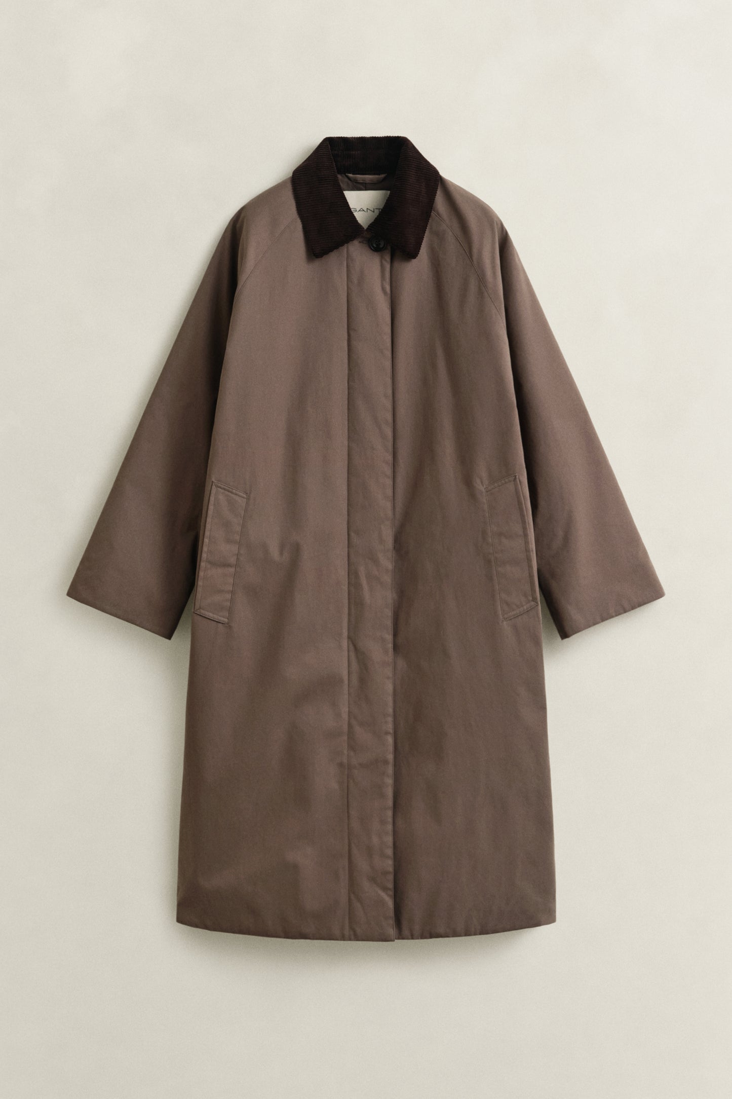 Gant Waxed Car Coat-Faded Taupe