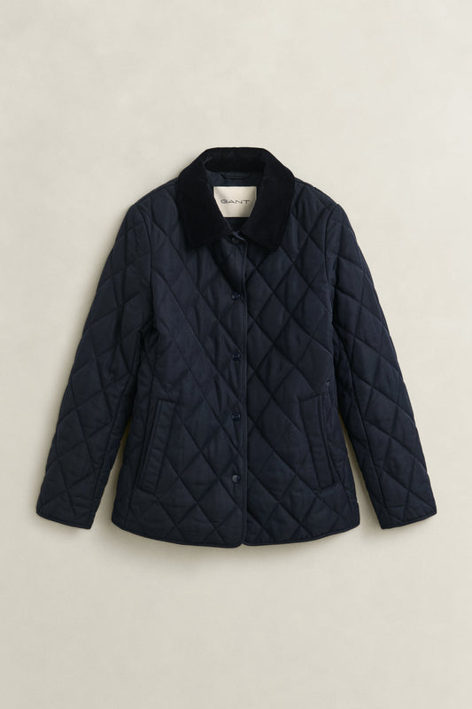 Gant Quilted Jacket-Evening Blue