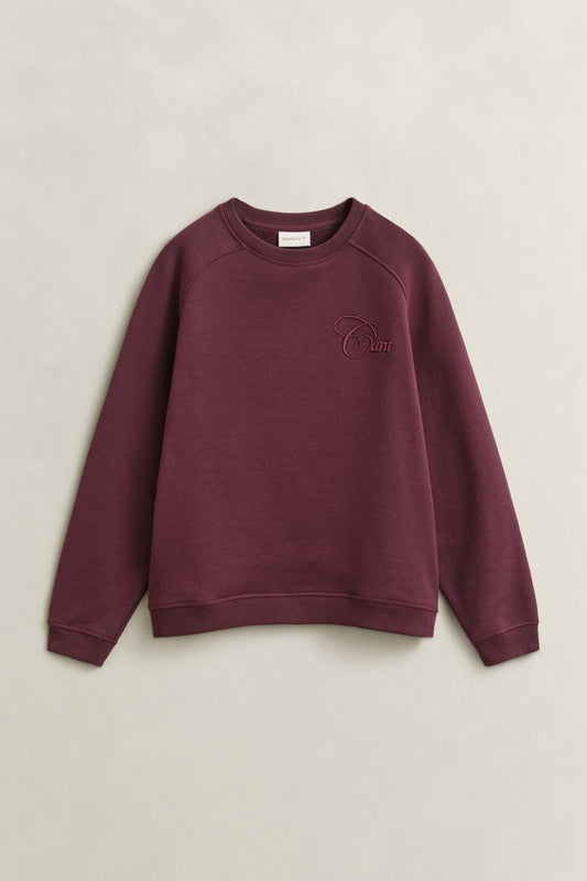 Gant Graphic Sweater Darkened Wine