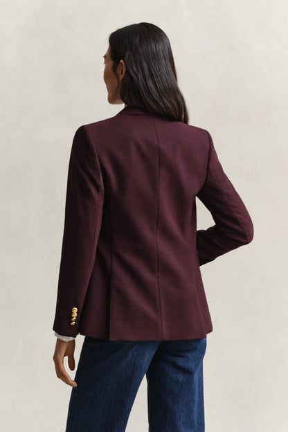 Gant Slim Fit Blazer-Darkened Wine