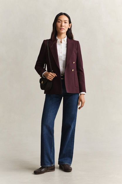 Gant Slim Fit Blazer-Darkened Wine