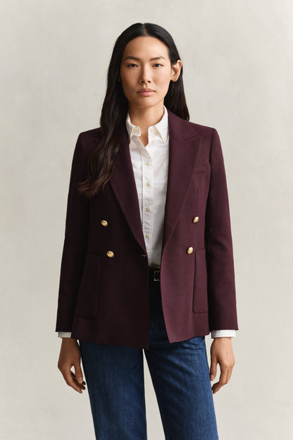 Gant Slim Fit Blazer-Darkened Wine