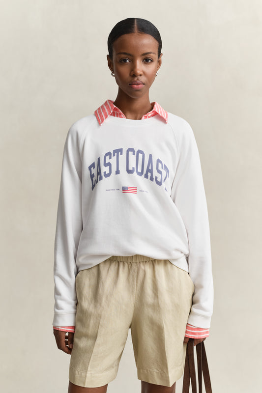 Gant Graphic Print Sweatshirt White