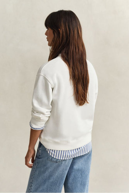 Gant Graphic Print Sweatshirt Eggshell