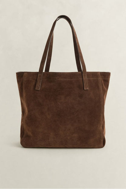 Gant Suede Tote Bag Mahogany Brown