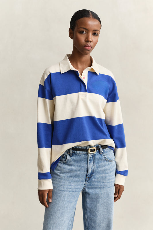 Gant Striped Jersey Royal Blue