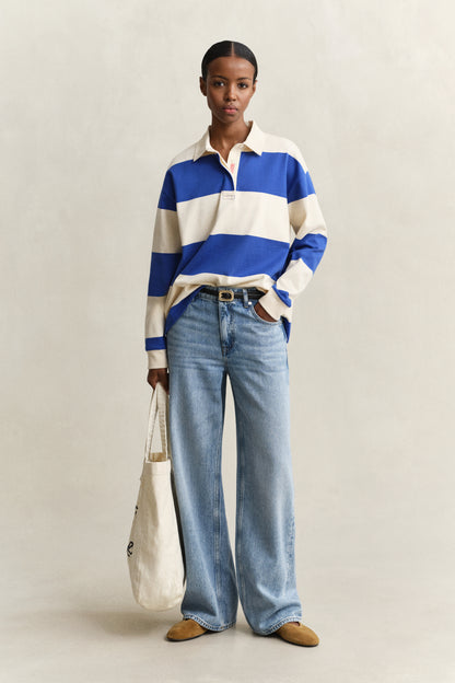 Gant Striped Jersey Royal Blue