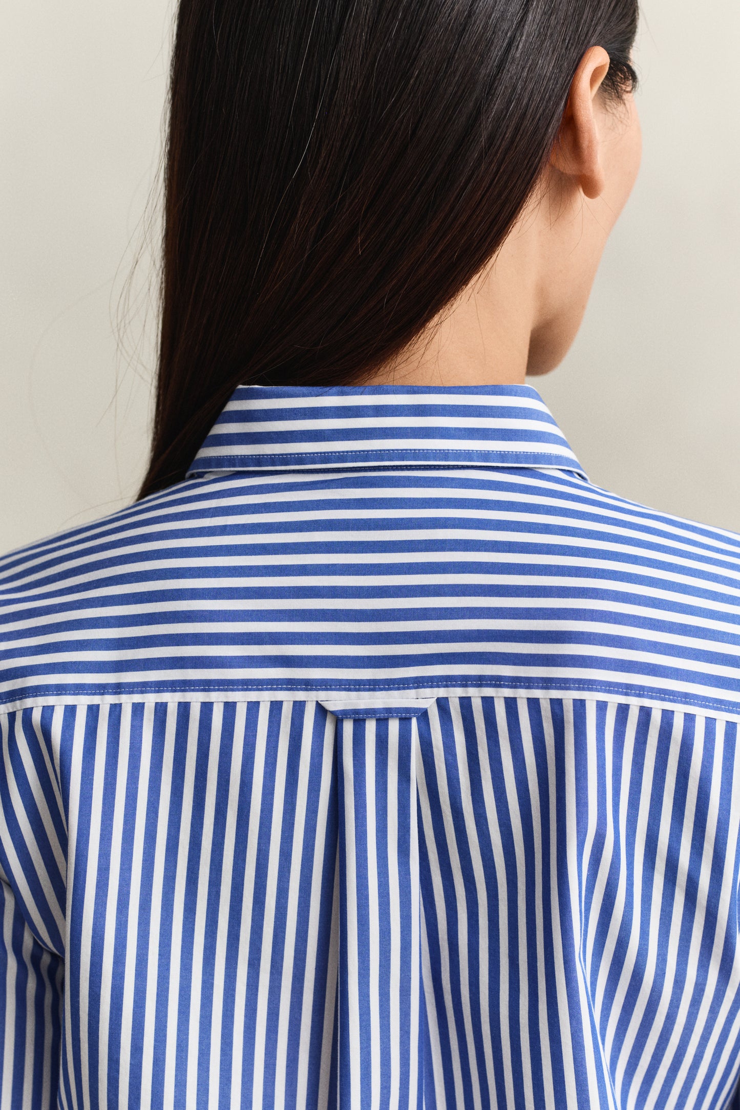 Gant Regular Poplin Striped Shirt Royal Blue