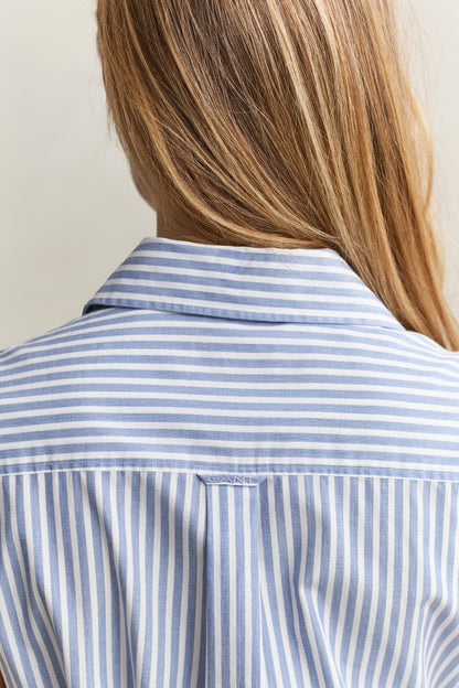 Gant Stripe Sleeveless Dress Hydrangea Blue