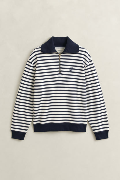 Gant Half Zip Sweatshirt Evening Blue