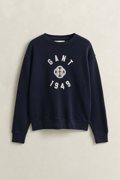 Gant Graphic Sweater Evening Blue