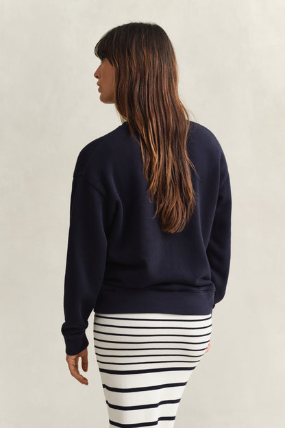 Gant Graphic Sweater Evening Blue