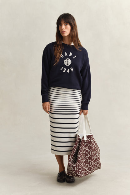 Gant Graphic Sweater Evening Blue