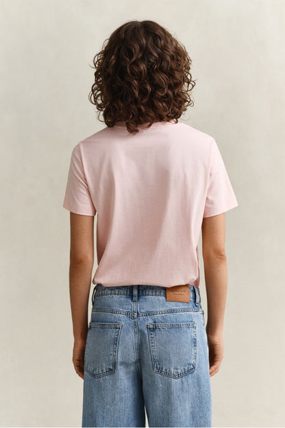 Gant Graphic Print T-Shirt Apricot Pink