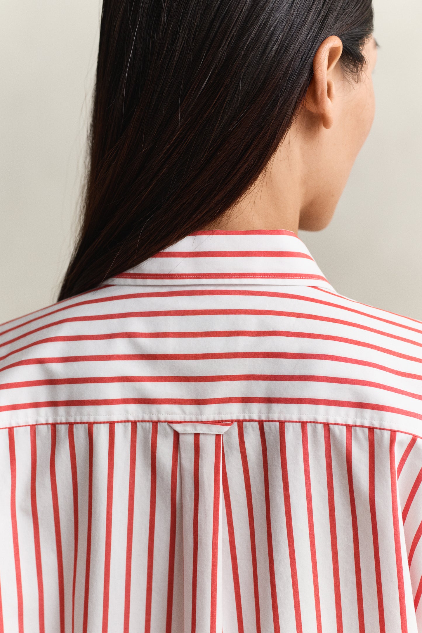 Gant Poplin Striped Shirt Perfect Red