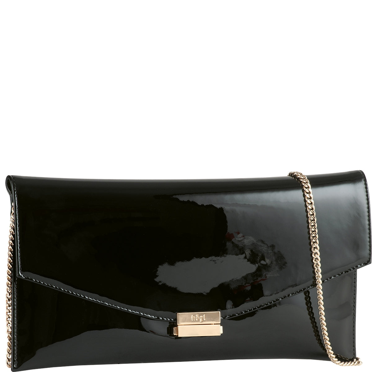 Hogl Essential Patent Clutch Bag Black