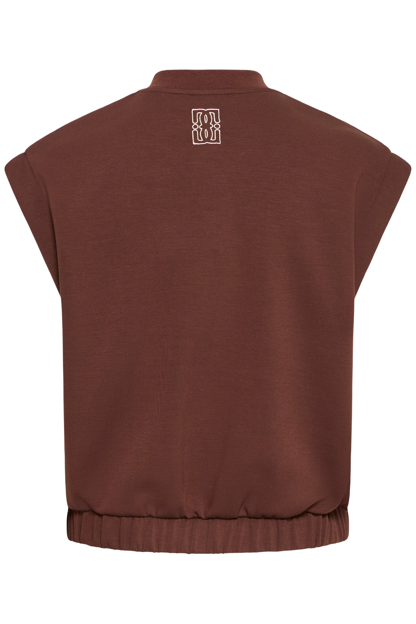 Ichi Cozy Waistcoat Brown Beige