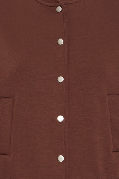 Ichi Cozy Waistcoat Brown Beige