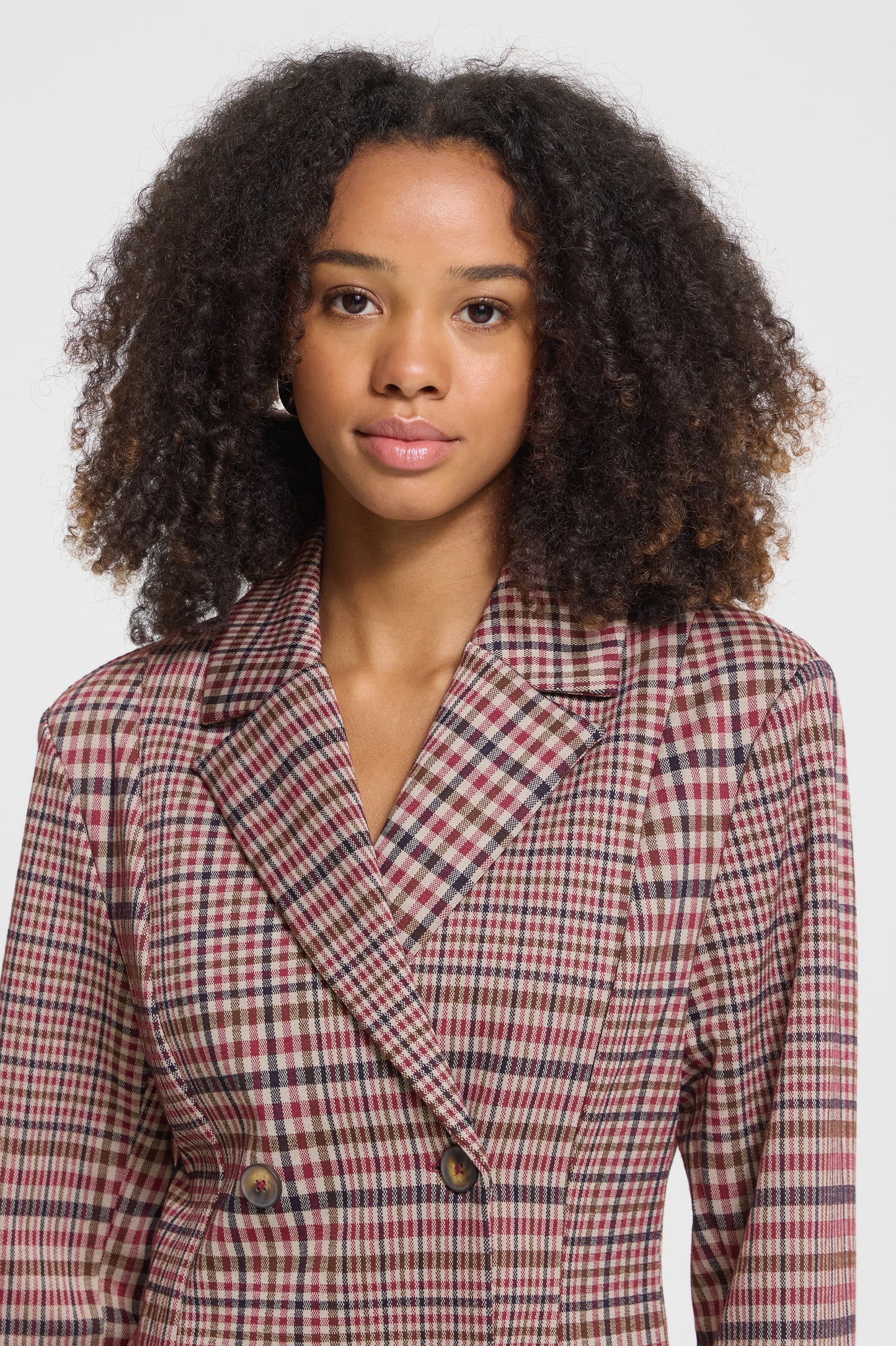 Ichi Kate Checkit Blazer Big Check