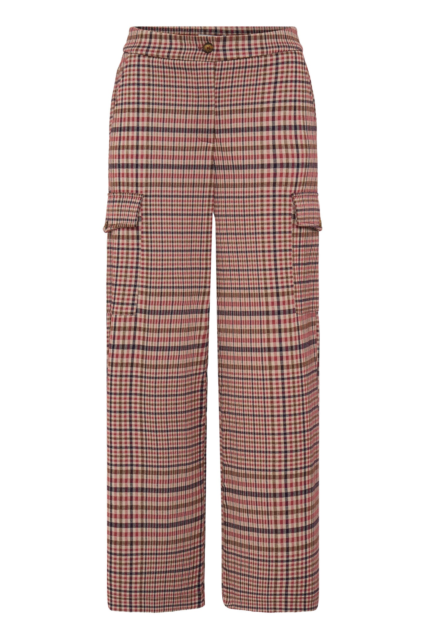 Ichi Kate Checkit Trousers Big Check