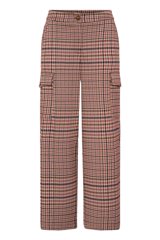 Ichi Kate Checkit Trousers Big Check