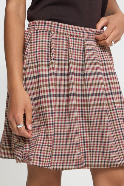Ichi Kate Checkit Sk Skirt Big Check