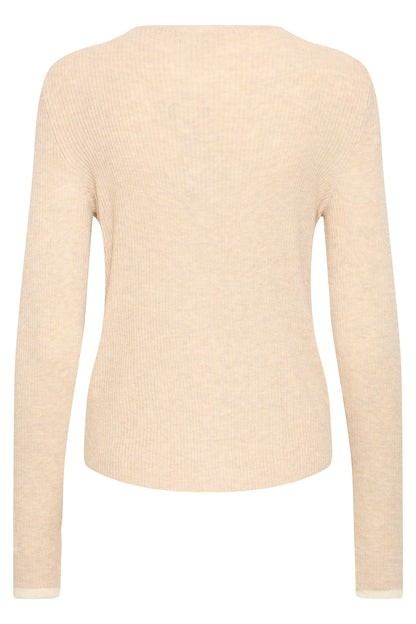 Ichi Fama Cardigan Toasted Coconut