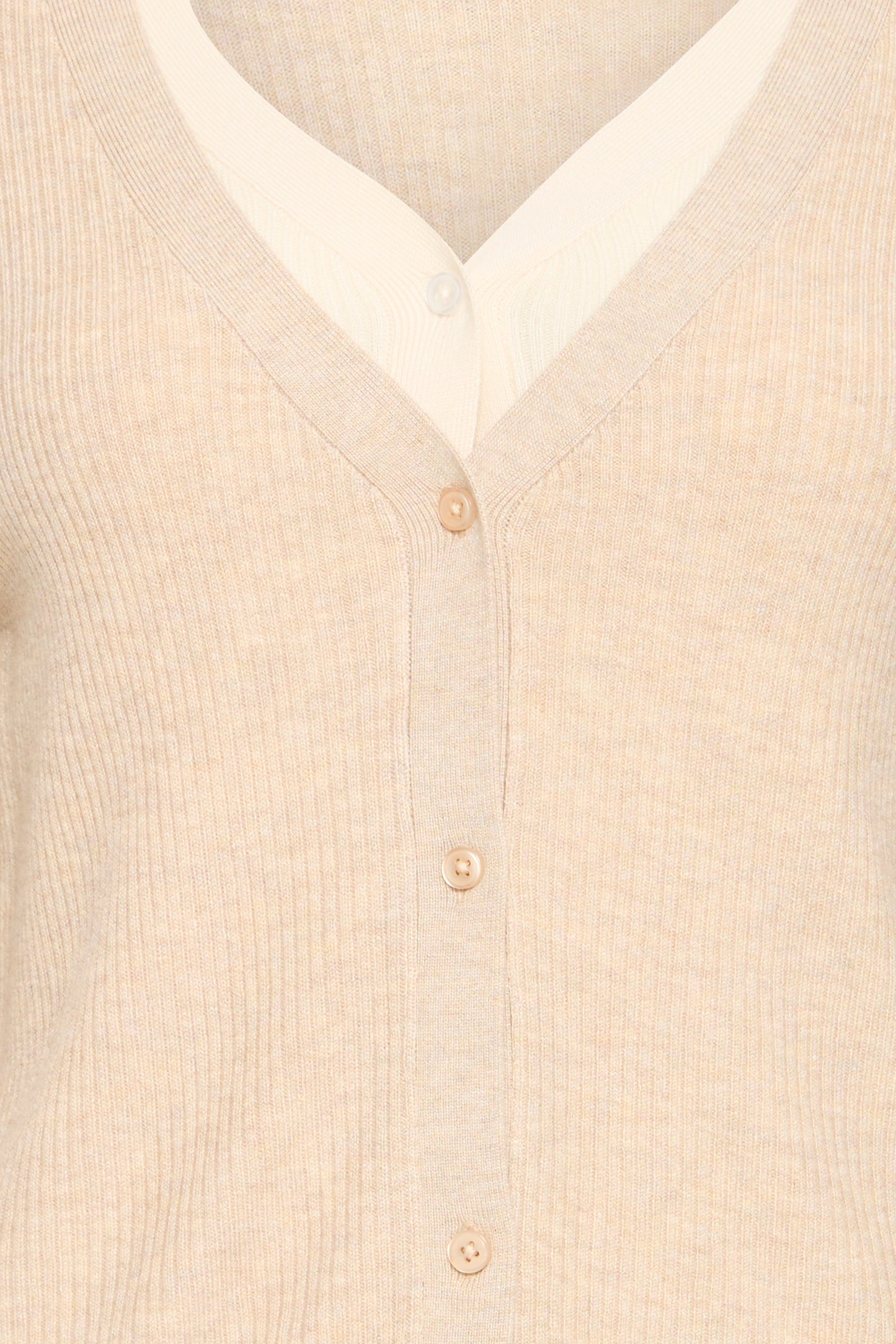 Ichi Fama Cardigan Toasted Coconut