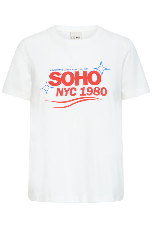 Ichi Camino Loose Top Cloud Dancer / Salsa