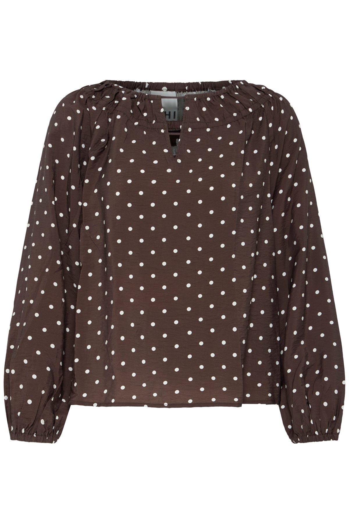 Ichi Forana Blouse Coffee Bean / Birch Dot