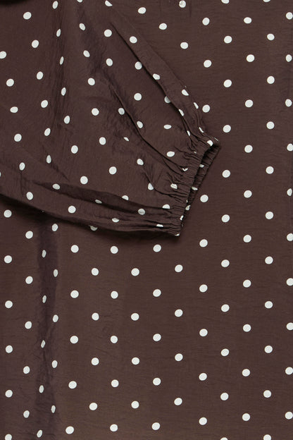 Ichi Forana Blouse Coffee Bean / Birch Dot