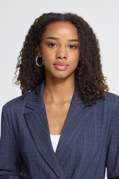 Ichi Kate Pinelle Blazer Dark Blue