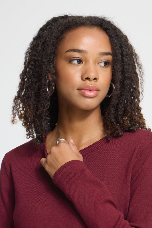 Ichi Luls O-Neck Pullover Rhododendron
