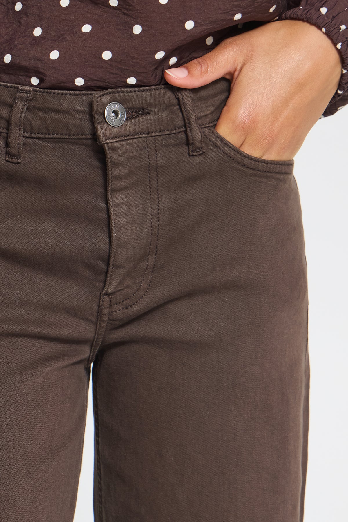 Ichi Ziggy Wide Jeans Coffee Bean