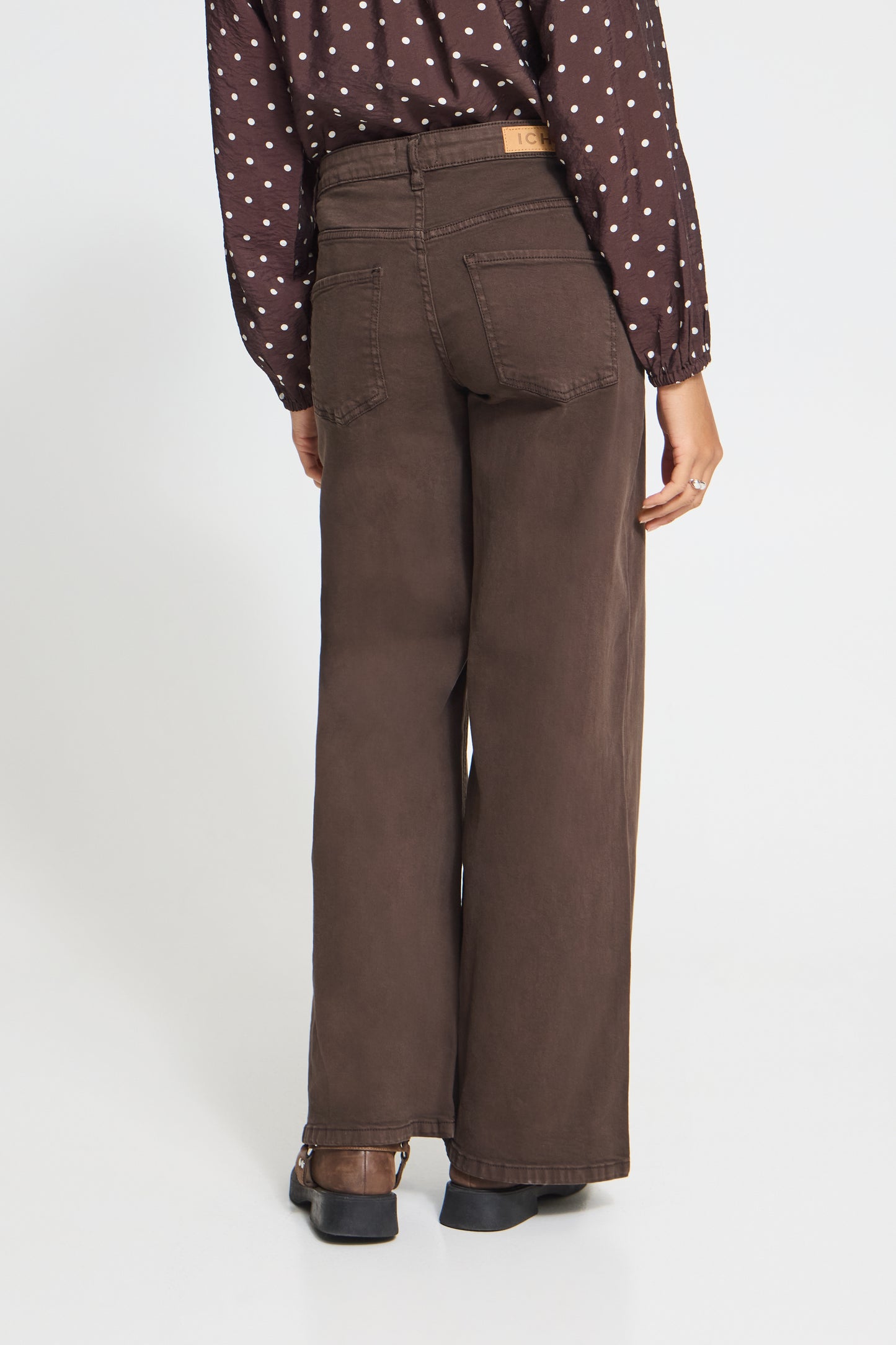 Ichi Ziggy Wide Jeans Coffee Bean