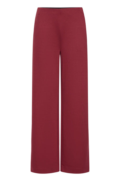 Ichi Kate Wide Trousers Rhododendron