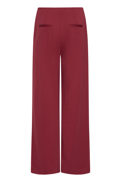 Ichi Kate Wide Trousers Rhododendron