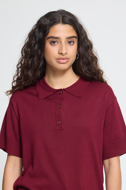 Ichi Luls Polo Pullover Rhododendron