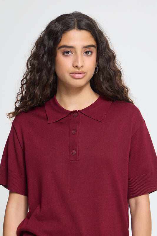 Ichi Luls Polo Pullover Rhododendron