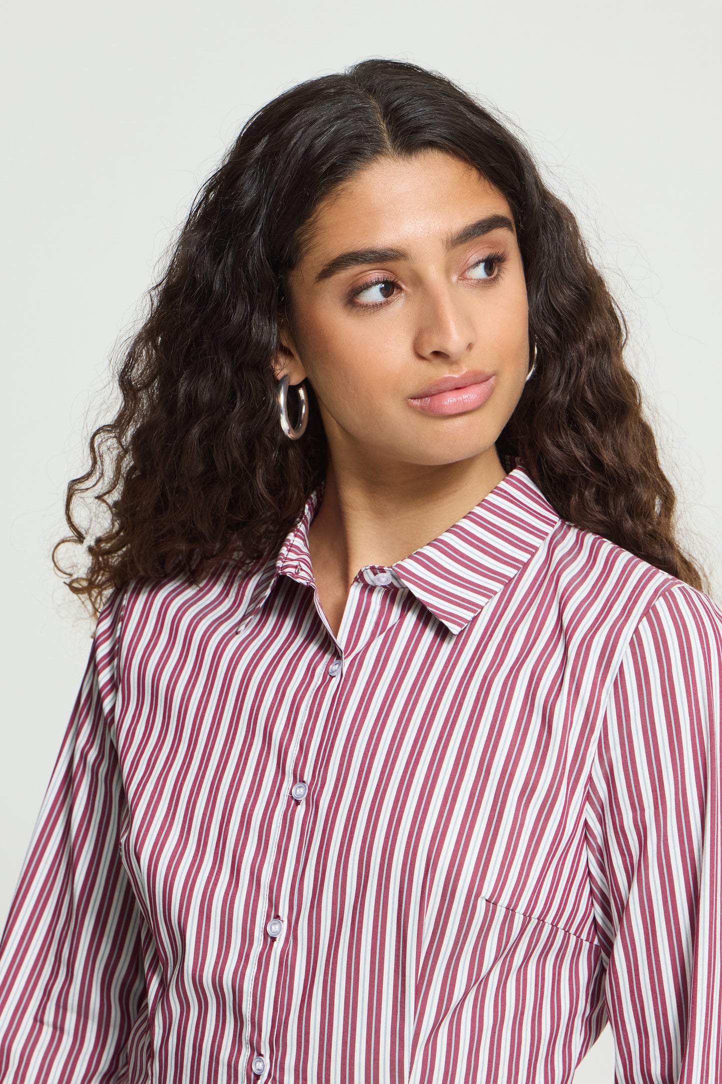 Ichi Dima Stripe Shirt Rhododendron Striped