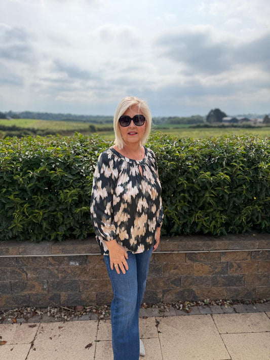 Part Two Catin Blouse Green Blurred