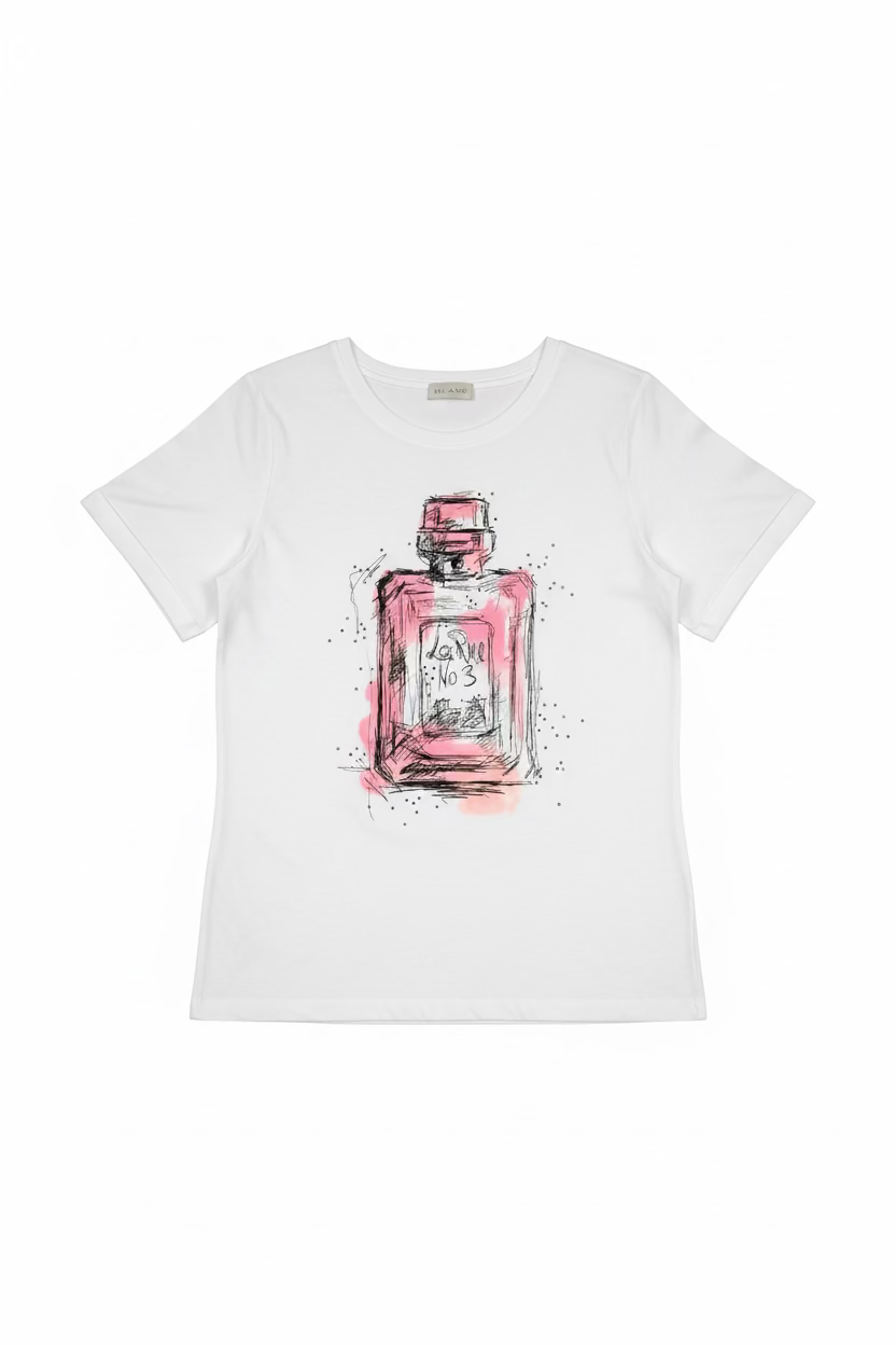 Milano Round Neck T-Shirt Top Offwhite