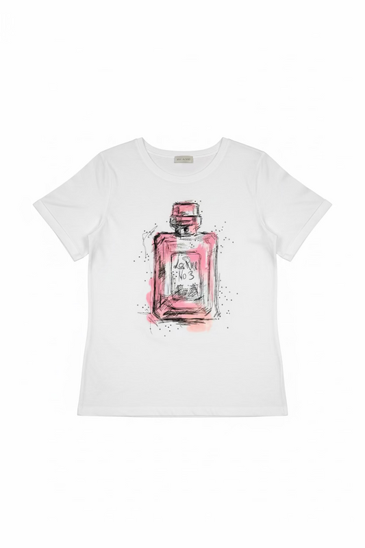Milano Round Neck T-Shirt Top Offwhite