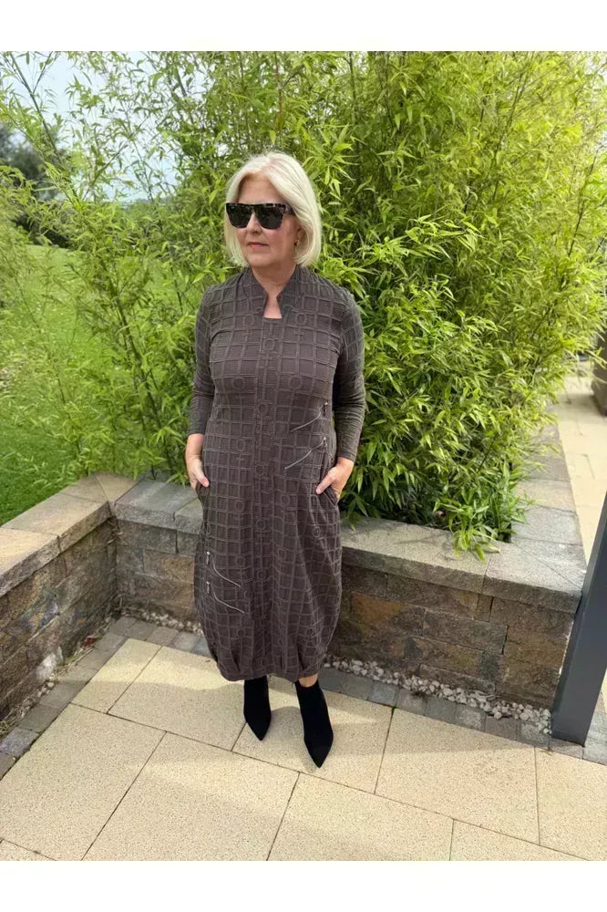 My Soul Bubble Dress Brown