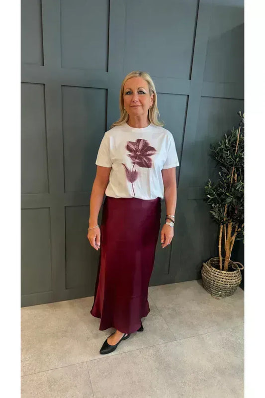 French Connection White Floral Tee