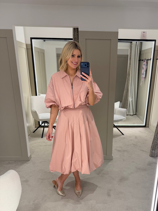 Sen Balloon Jacket/Skirt Set Pink