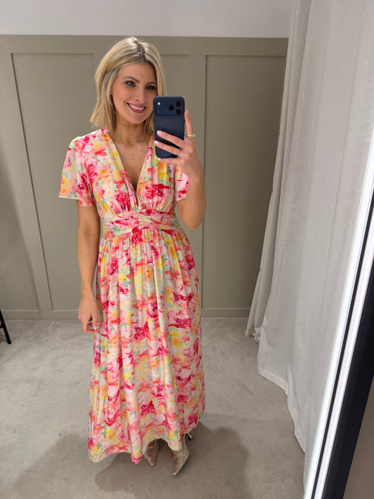 Killy Multi Dress Fuchsia