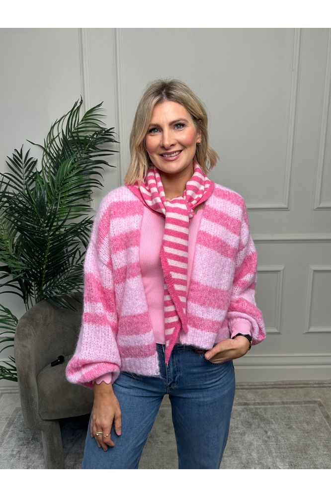 Killy Rose Stripe Cardi